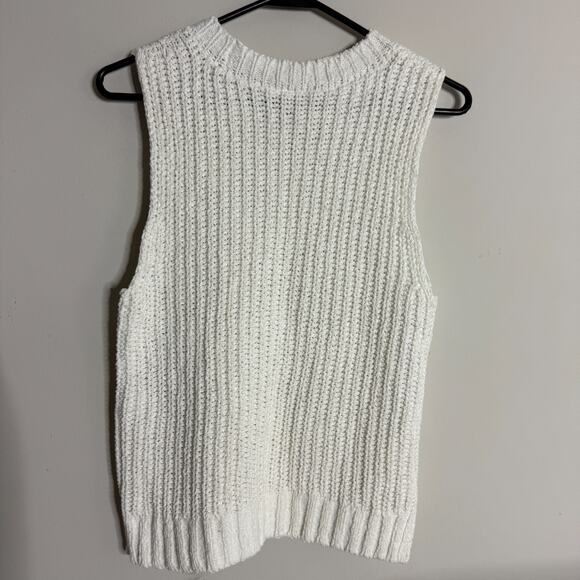 Abercrombie & Fitch Womens Sweater Small White Academia Preppy Layering Fall - Picture 9 of 9